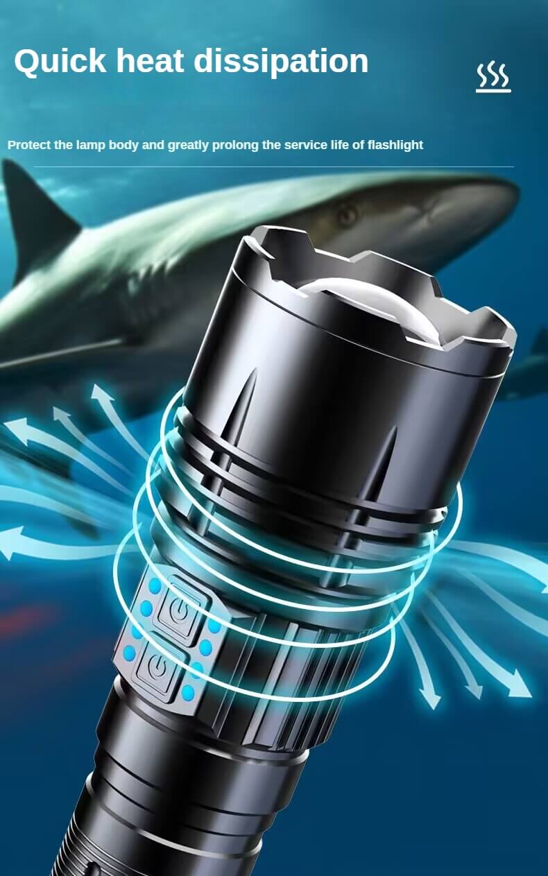 【SG-X20】New Design Super Bright Rechargeable 21700 Battery Laser Zoom Flashlight